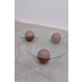 HANAH HOME Pomoćni stočić Trio Amorf Walnut - slika 1