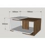 HANAH HOME Sto za dnevnu sobu Modern White Walnut - slika 3