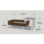 HANAH HOME Sto za dnevnu sobu Spring White Walnut - slika 3