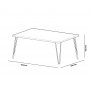 HANAH HOME Sto za dnevnu sobu Esca Oak - slika 5