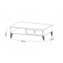 HANAH HOME Sto za dnevnu sobu Vals Black Gold - slika 5