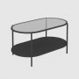 HANAH HOME Sto za dnevnu sobu Tini Smoked Black - slika 1