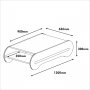 HANAH HOME Sto za dnevnu sobu Cool Walnut White - slika 4