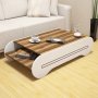 HANAH HOME Sto za dnevnu sobu Cool Walnut White - slika 2