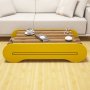 HANAH HOME Sto za dnevnu sobu Cool Walnut Yellow - slika 3
