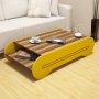 HANAH HOME Sto za dnevnu sobu Cool Walnut Yellow - slika 2