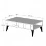 HANAH HOME Sto za dnevnu sobu Madrid Anthracite - slika 5