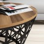 HANAH HOME Sto za dnevnu sobu Stil Metal Ferforje Walnut - slika 4