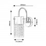 RABALUX Niagara 2194 E14 40 W Zidna lampa - slika 2