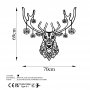 WALLXPERT Zidna dekoracija Christmas Deer - slika 5