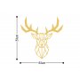 WALLXPERT Zidna dekoracija Deer2 Metal Decor Gold - slika 3