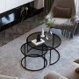 HANAH HOME Sto za dnevnu sobu Tokyo Black - slika 3