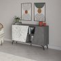 HANAH HOME Komoda Fione 150 Retro siva - slika 2