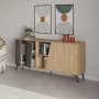 HANAH HOME Komoda Fione 180 hrast/siva - slika 3