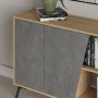 HANAH HOME Komoda Fione 180 hrast/siva - slika 4