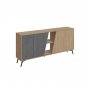 HANAH HOME Komoda Fione 180 hrast/siva - slika 5
