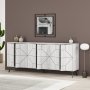 HANAH HOME Komoda Dune 183 bela - slika 4