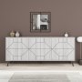 HANAH HOME Komoda Dune 183 bela - slika 2