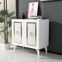 HANAH HOME Komoda Capri, belo/zlatna - slika 3