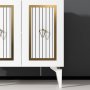 HANAH HOME Komoda Capri, belo/zlatna - slika 4
