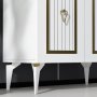 HANAH HOME Komoda Capri, belo/zlatna - slika 5