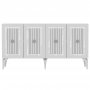 HANAH HOME Komoda Nora belo/srebrna - slika 1