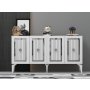 HANAH HOME Komoda Nora belo/srebrna - slika 2