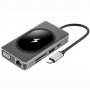 MS USB HUB C700, HDMI+VGA+USB+PD+RJ45 1Gbps M+SD+Audio+15W - slika 3