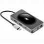 MS USB HUB C700, HDMI+VGA+USB+PD+RJ45 1Gbps M+SD+Audio+15W - slika 1