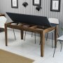 HANAH HOME Trpezarijski sto Milan 513 Walnut Anthracite - slika 4
