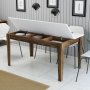 HANAH HOME Trpezarijski sto Milan 514 Walnut White - slika 4