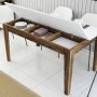 HANAH HOME Trpezarijski sto Milan 514 Walnut White - slika 5