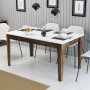 HANAH HOME Trpezarijski sto Milan 514 Walnut White - slika 2
