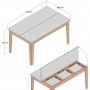 HANAH HOME Trpezarijski sto Milan 520 Walnut White - slika 5