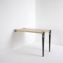 HANAH HOME Trpezarijski sto Alfeios WoodenBlack - slika 1
