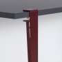 HANAH HOME Trpezarijski sto Pineios AnthraciteBurgundy - slika 5