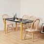HANAH HOME Trpezarijski sto Pineios AnthraciteYellow - slika 2