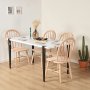 HANAH HOME Trpezarijski sto Pineios WhiteBlack - slika 2