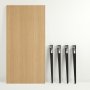 HANAH HOME Trpezarijski sto Pineios WoodenBlack - slika 4