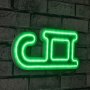 WALLXPERT Zidna LED dekoracija, SANKE Deda Mraza, zelene - slika 1