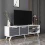 HANAH HOME TV polica Noyan White Anthracite (327ODS1116) - slika 3