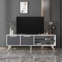 HANAH HOME TV polica Noyan White Anthracite (327ODS1116) - slika 2