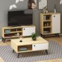 HANAH HOME Sto za dnevnu sobu Athena Sapphire Oak White - slika 4