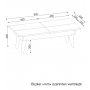 HANAH HOME Sto za dnevnu sobu Castrum White Walnut - slika 3