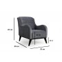 Atelier del Sofa Fotelja Lisa Anthracite - slika 4