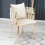 HANAH HOME Fotelja Ivy Gold Cream - slika 2