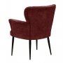 HANAH HOME Fotelja Paris Black Metal Claret Red - slika 2