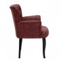 HANAH HOME Fotelja Paris Black Wooden Claret Red - slika 2
