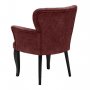 HANAH HOME Fotelja Paris Black Wooden Claret Red - slika 3