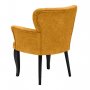 HANAH HOME Fotelja Paris Black Wooden Mustard - slika 3